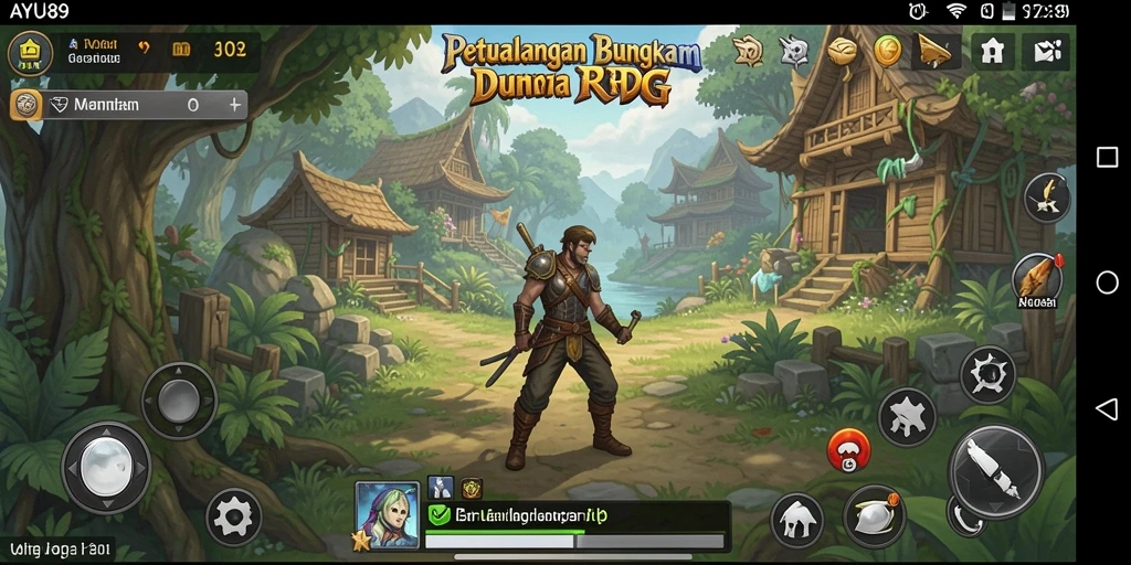 Tampilan gameplay yang menarik dalam petualangan RPG AYU89.