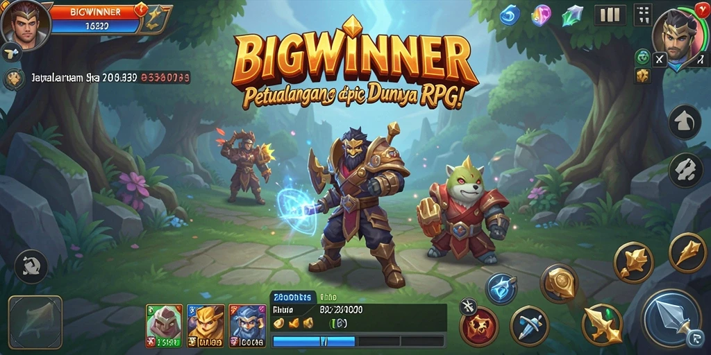 Tampilan gameplay <strong>BIGWINNER</strong> yang mengasyikkan dan petualangan seru di dunia RPG.