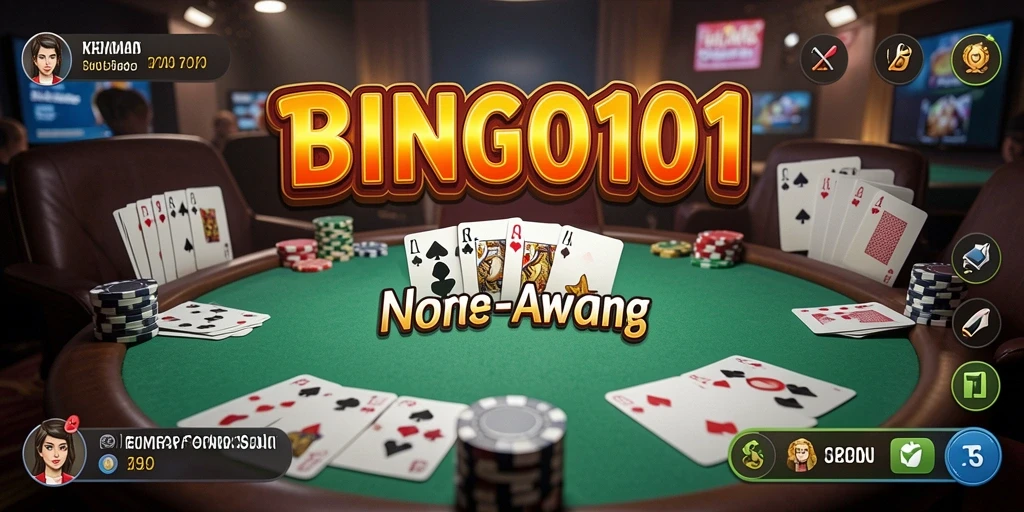 Screenshot BINGO101 menunjukkan intensitas permainan Poker yang mendebarkan.