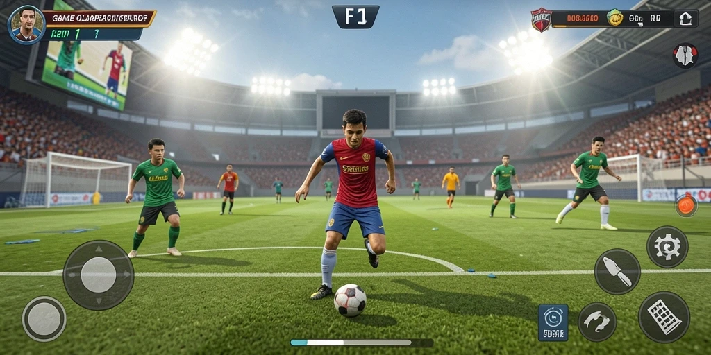 Screenshot gameplay F7F7 menampilkan pertandingan olahraga yang seru.