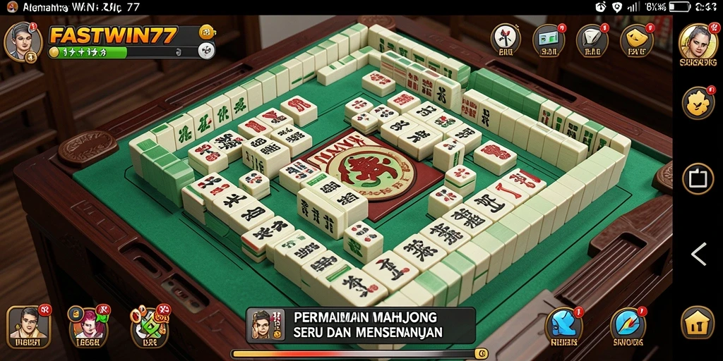 Tangkapan layar utama FASTWIN77 menampilkan gameplay Mahjong yang seru.