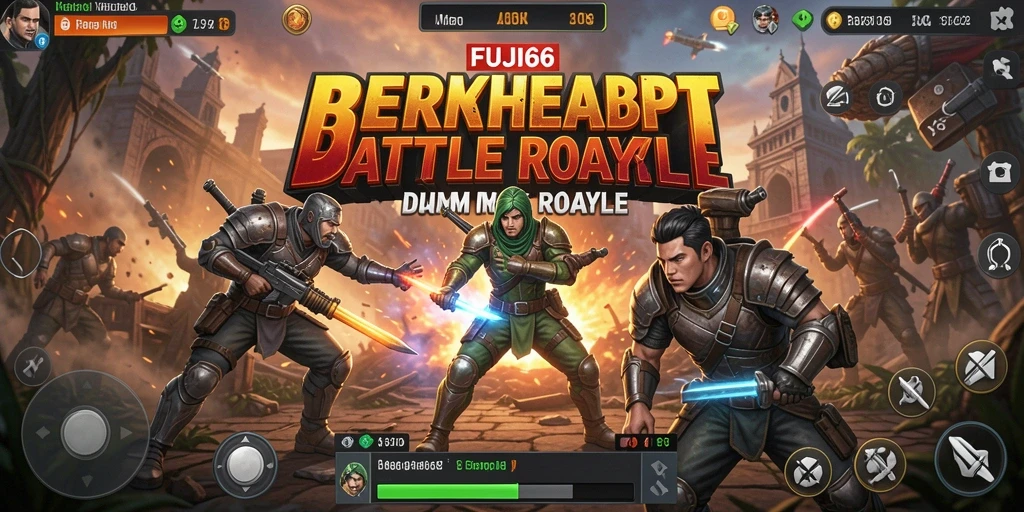 Screenshot utama FUJI66 menampilkan intense gameplay Battle Royale.