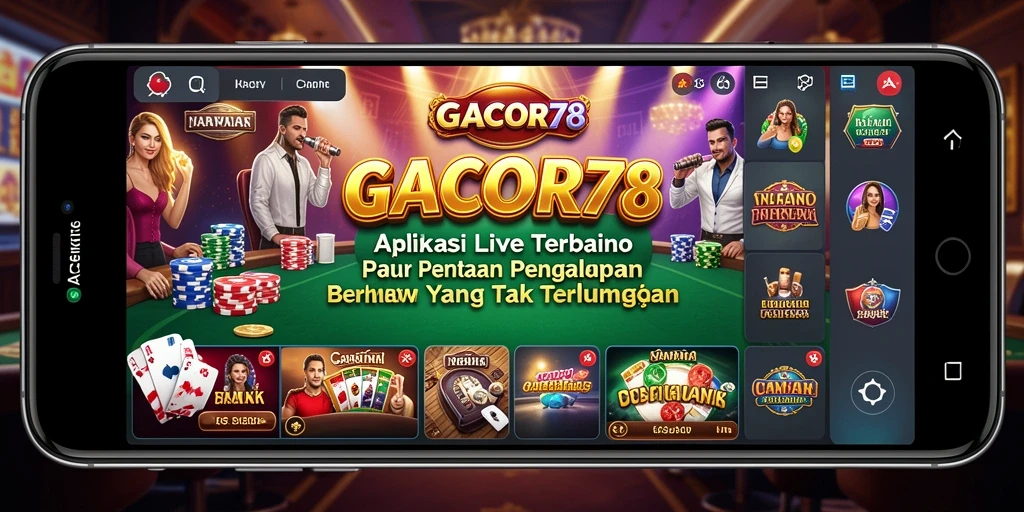 Tampilan gameplay menarik dari GACOR78 menunjukkan dealer langsung dan permainan interaktif.