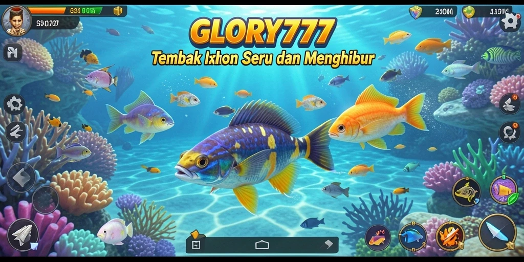 Tampilkan gameplay seru GLORY777 saat menembak ikan.