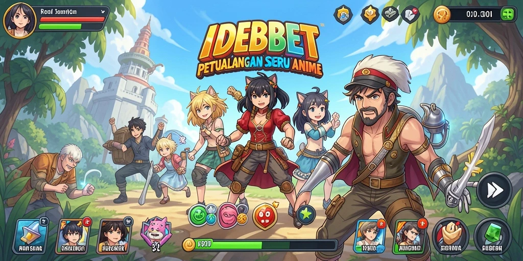 Screenshot gameplay IDEBET menunjukkan karakter anime yang sedang beraksi.