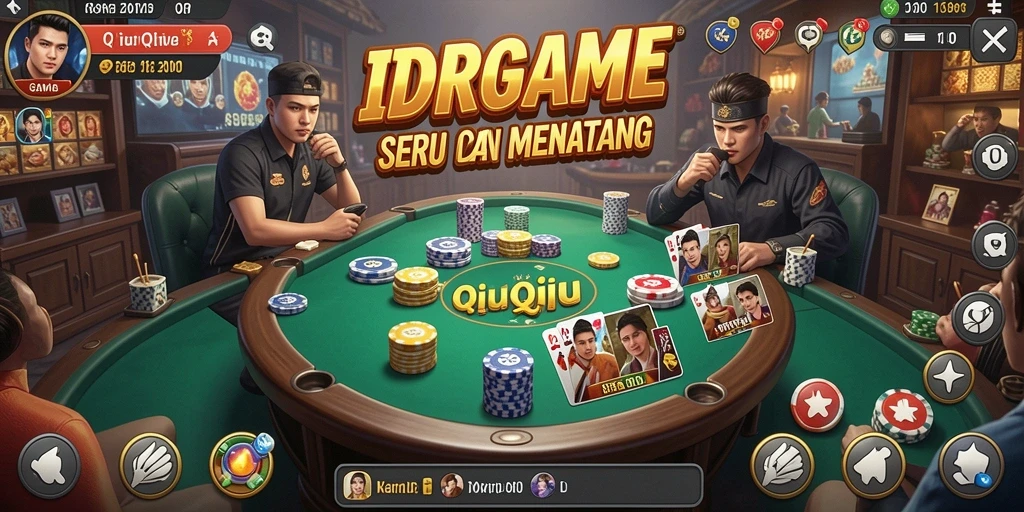 Tampilan gameplay seru dari IDRGAME dalam mode QiuQiu.