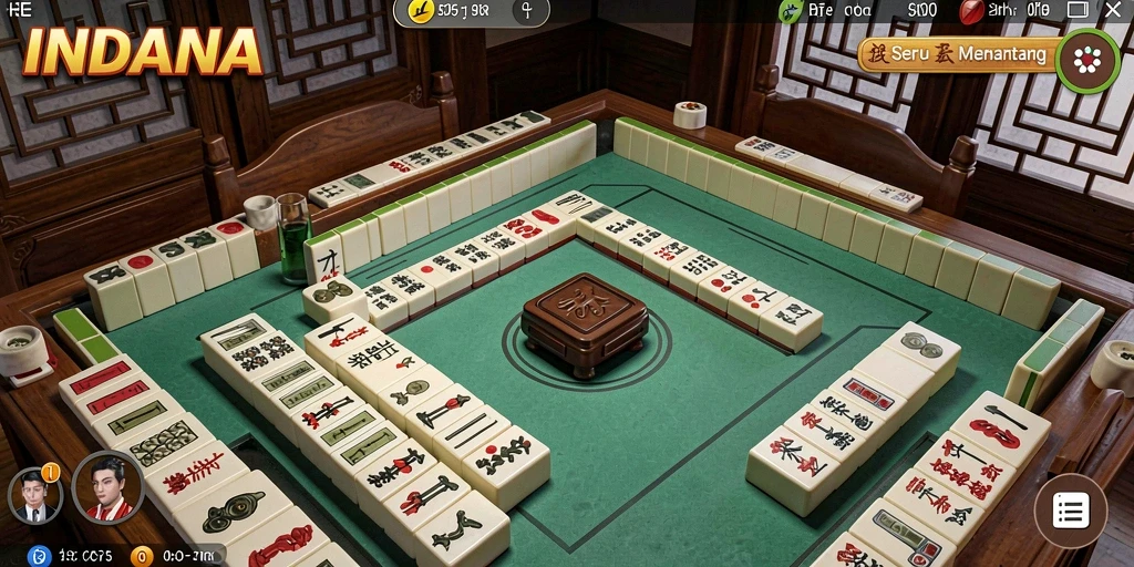 Tampilan gameplay <strong>INDAAA</strong> yang menegangkan dan mengasyikkan dalam mahjong.