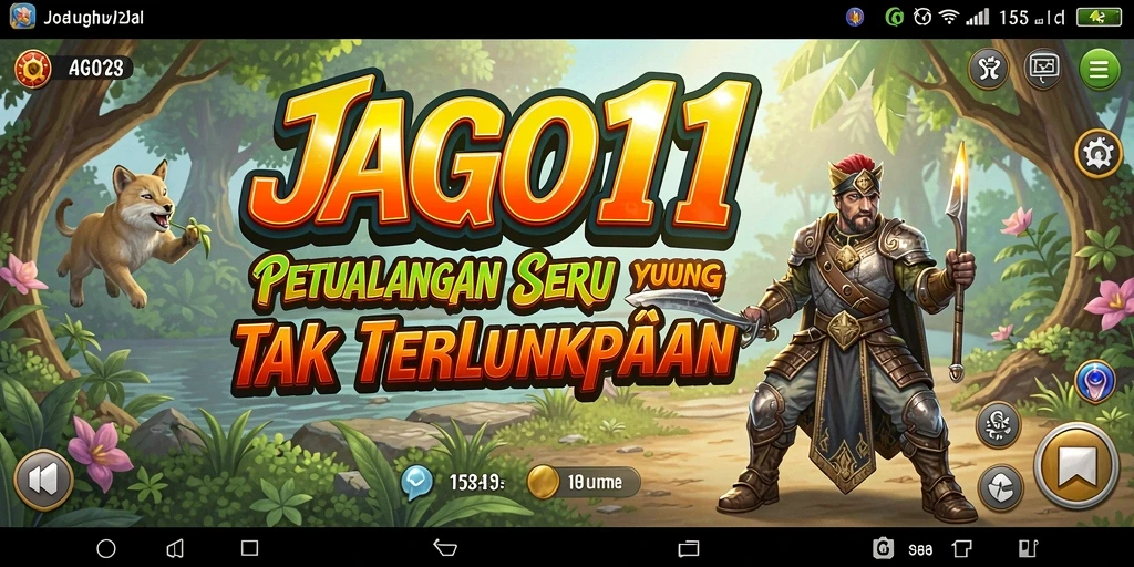 Tampilan utama gameplay JAGO11 yang memukau dan penuh petualangan.
