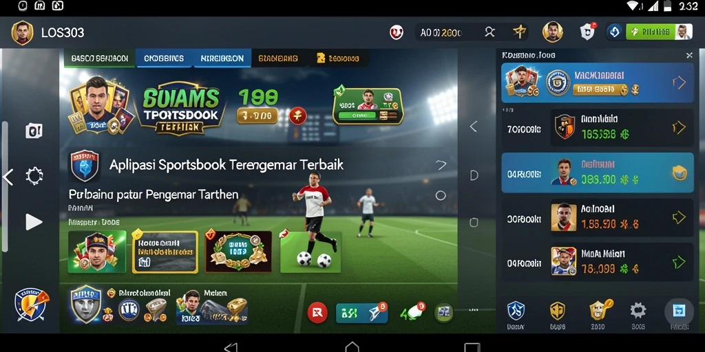 Tampilan menarik dari gameplay taruhan di aplikasi LOS303.