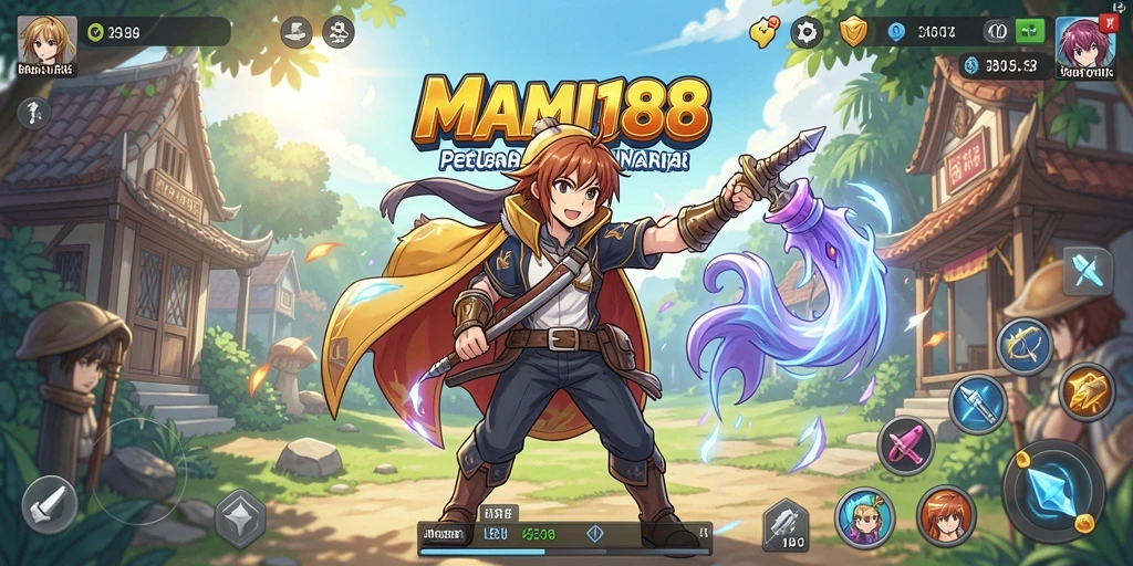 Tampilan gameplay MAMI188 yang seru dan penuh warna anime.