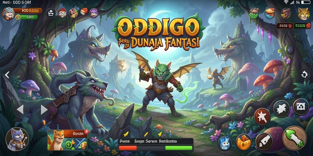 Screenshot ODDIGO menampilkan gameplay seru dalam petualangan
