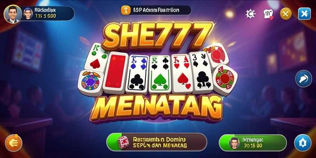 Tampilan screenshot SHE777 menunjukkan serunya gameplay Domino.