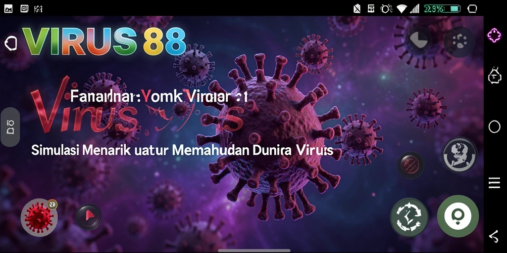 Tampilan gameplay VIRUS88 yang mendebarkan dan mendidik.