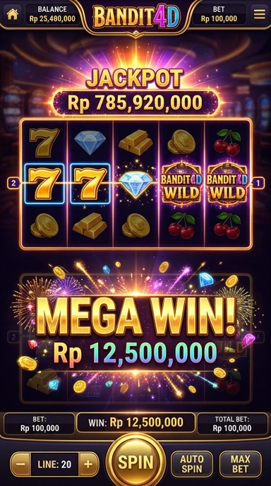 Tampilan antarmuka pengguna bandit4d yang menarik dan intuitif.
